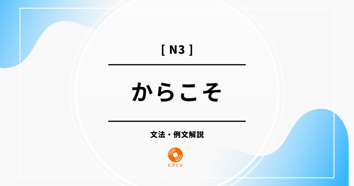 【JLPT N3】「からこそ」の例文・文法解説